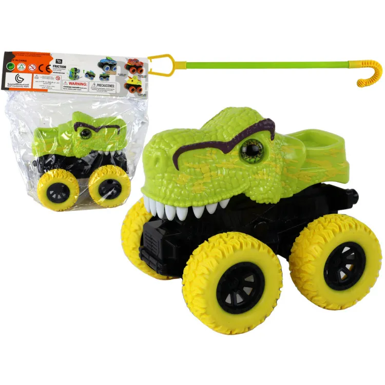 Tyrannosaurus Rex Vehicle Friction Drive Green Rotaļlietu automašīnas