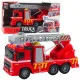 Fire Truck Fire Department Ladder Lights Sounds Water Spray 1:16 Rotaļlietu automašīnas