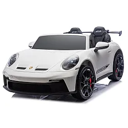 Vaikiškas baltas elektrinis automobilis Porsche GT3 DK-P911