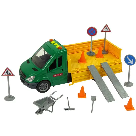 Vehicle Road Car Tipper Drive Friction Drive Road Accessory Sound Rotaļlietu automašīnas