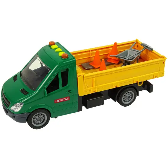 Vehicle Road Car Tipper Drive Friction Drive Road Accessory Sound Rotaļlietu automašīnas