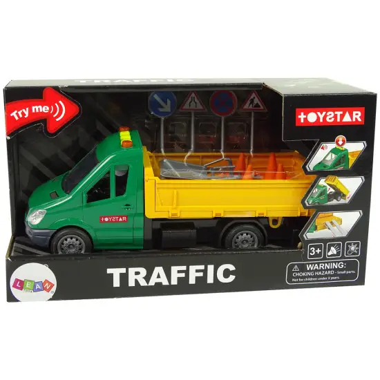 Vehicle Road Car Tipper Drive Friction Drive Road Accessory Sound Rotaļlietu automašīnas