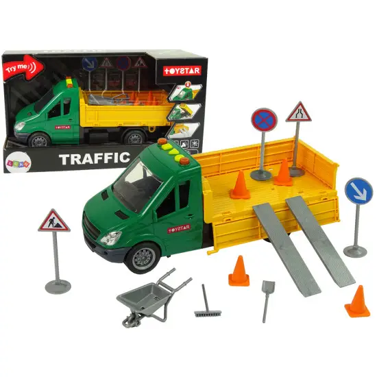Vehicle Road Car Tipper Drive Friction Drive Road Accessory Sound Rotaļlietu automašīnas