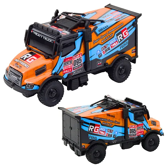 Offroad Car Drive Lights Sounds Orange Blue Rotaļlietu automašīnas