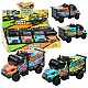Offroad Car Drive Lights Sounds Orange Blue Rotaļlietu automašīnas