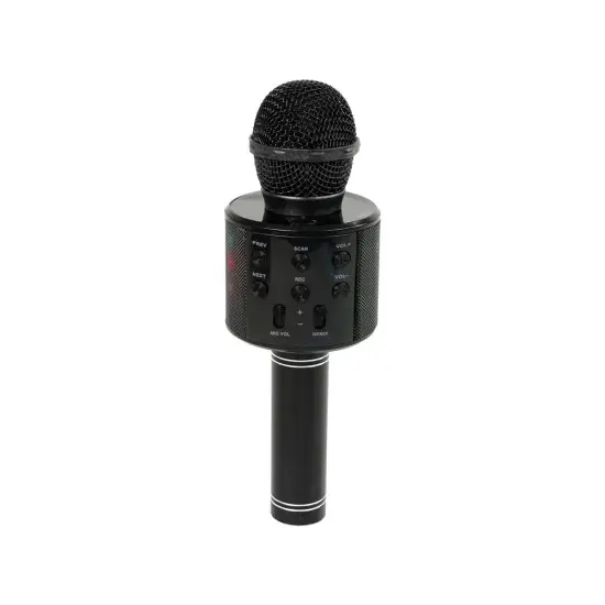 Melns bezvadu mikrofons ar ierakstīšanas funkciju Mūzikas instrumentai