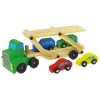 Wooden Green Truck with Trucks Blocks Rotaļlietu automašīnas