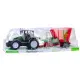 Green Agricultural Tractor with Trailer and Feed Mixer 50cm Mänguautod