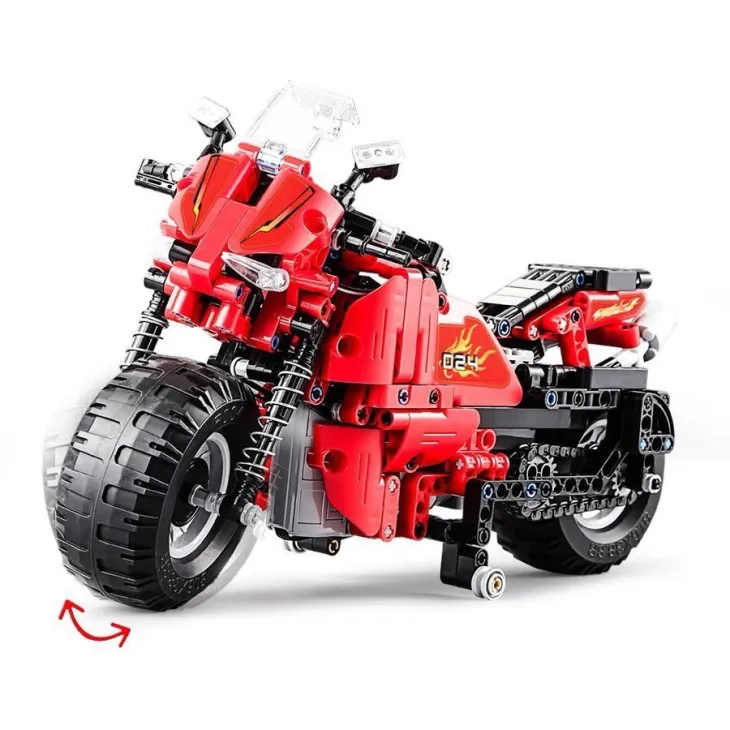 CADA tālvadības motocikls no klucīšiem Konstruktoriši