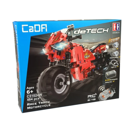 CADA tālvadības motocikls no klucīšiem Konstruktoriši