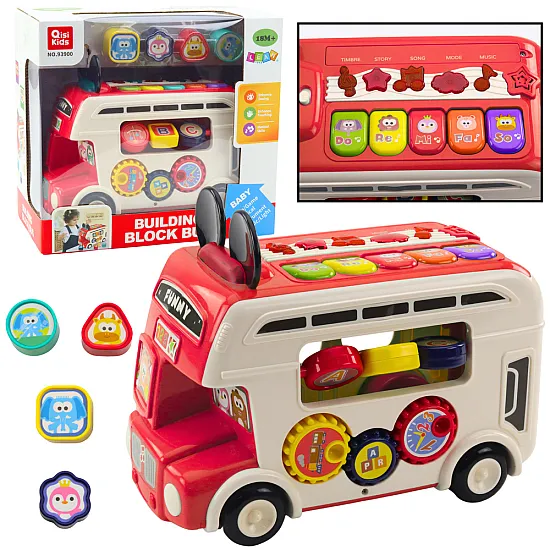 Sarkanais interaktīvais izglītojošais autobuss Saimnieki