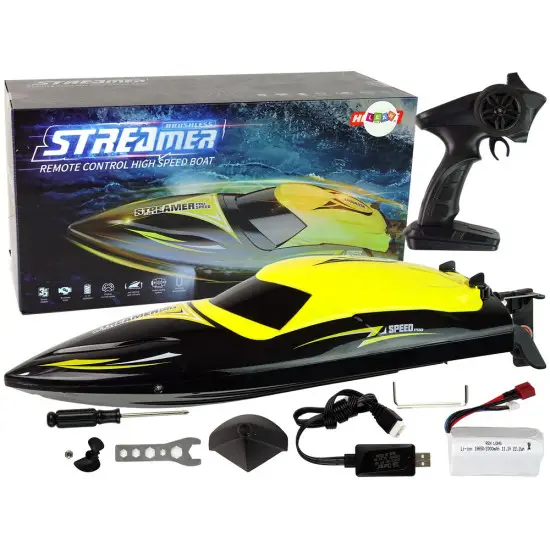 Motorlaiva R/C 2.4G Yellow 35 HP/H Radio vadāmās rotaļlietas