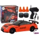 Remote Controlled Sports Car R/C 1:24 Orange Interchangeable Wheels Radio vadāmās rotaļlietas