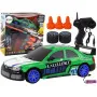 Tālvadības pults vadāma sporta automašīna R/C 1:24 Zaļā krāsā ar maināmiem riteņiem