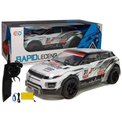 Tālvadības rallija automašīna 1:10 balta R/C