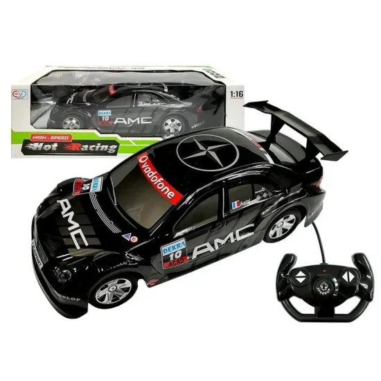 Radijo bangomis valdomas sportinis automobilis R/C 1:16 juodas Radijo bangomis valdomi žaislai