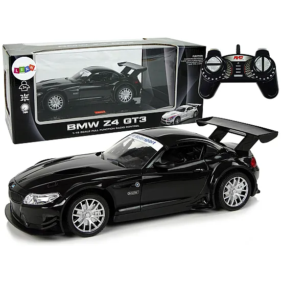 Sporta auto R/C 1:18 BMW Z4 GT3 melns 2.4 G lukturi Radio vadāmās rotaļlietas