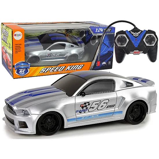 Tālvadības pults vadāma R/C sporta automašīna 1:24 Speed King Radio vadāmās rotaļlietas