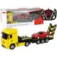 Mercedes-Benz R/C traktors 1:26 Dzeltens Sarkans Radio vadāmās rotaļlietas