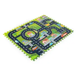Bērnu putuplasta spēļu paklājs Pilsētas ielas un ceļi IPLAY