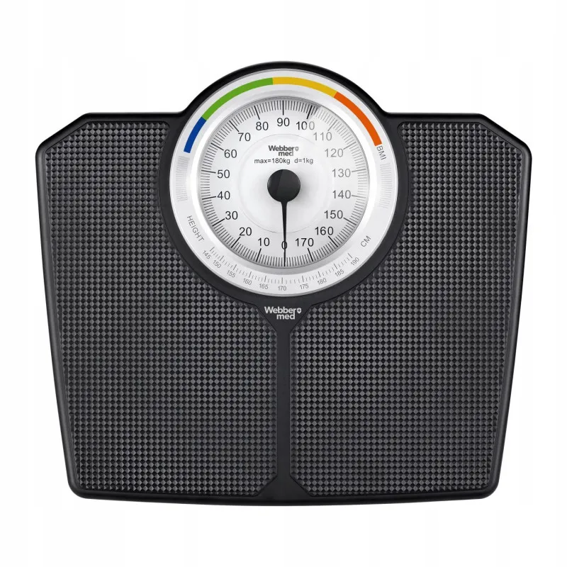 Classic Mechanical Bathroom Scale up to 180 kg Black WEBBER BMI Elektronika un sadzīves tehnika ELDOM