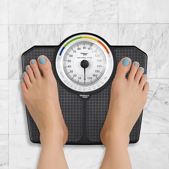 Classic Mechanical Bathroom Scale up to 180 kg Black WEBBER BMI Elektronika un sadzīves tehnika ELDOM
