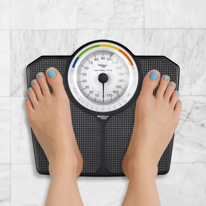 Classic Mechanical Bathroom Scale up to 180 kg Black WEBBER BMI Elektronika un sadzīves tehnika ELDOM