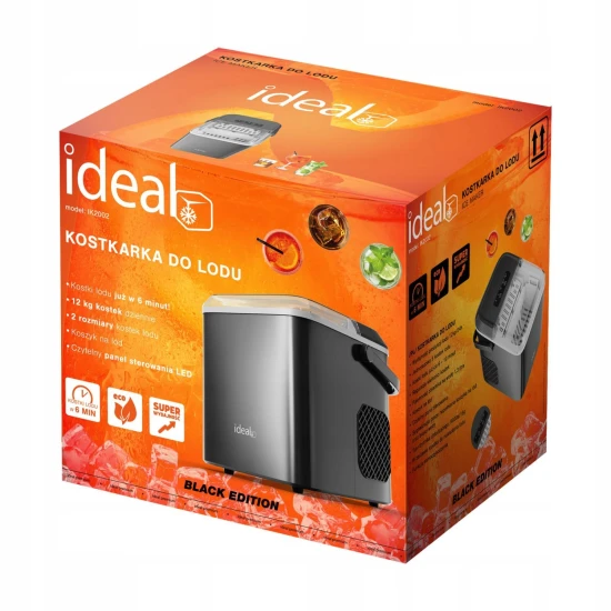 Ledus mašīna ledus gabaliņiem un drupinātam ledum, 12 kg, IDEAL 100 W Elektronika un sadzīves tehnika IDEAL