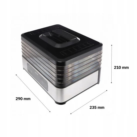 Large Food Dehydrator for Mushrooms Fruits Vegetables IDEAL INOX + Convection 400W + Timer Elektronika un sadzīves tehnika IDEAL