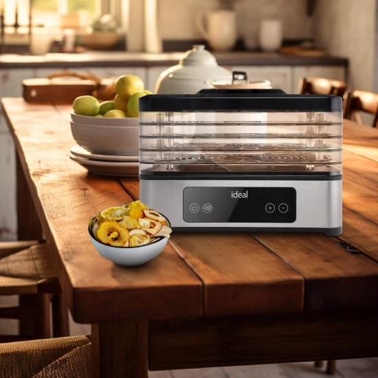 Large Food Dehydrator for Mushrooms Fruits Vegetables IDEAL INOX + Convection 400W + Timer Elektronika un sadzīves tehnika IDEAL