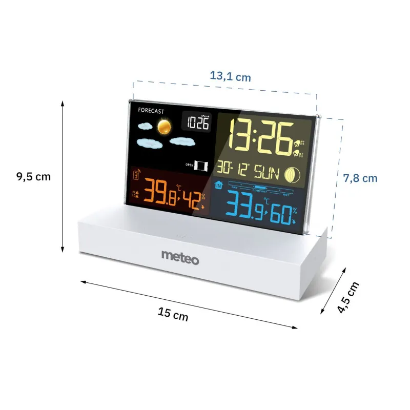 Laika stacija balta ar DCF METEO SP110B Elektronika un sadzīves tehnika METEO