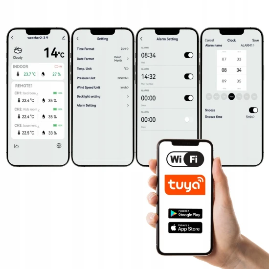 Meteoroloģiskā stacija + gaisa piesārņojuma mērītājs Elektronika un sadzīves tehnika METEO