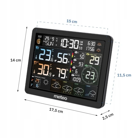 Meteoroloģiskā stacija + gaisa piesārņojuma mērītājs Elektronika un sadzīves tehnika METEO