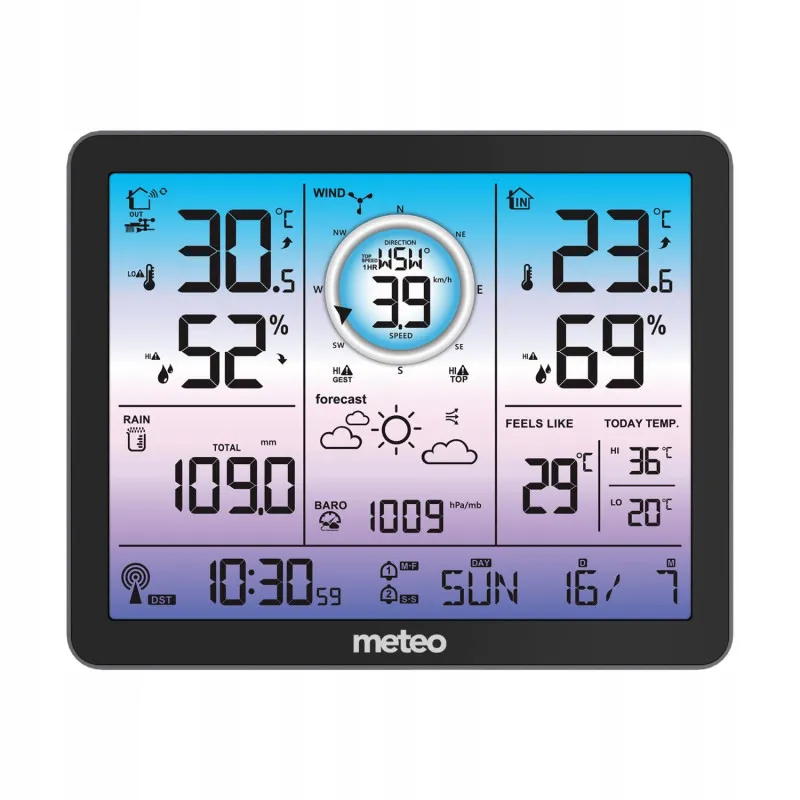 Meteoroloģiskā stacija + vēja un nokrišņu mērītājs Elektronika un sadzīves tehnika METEO