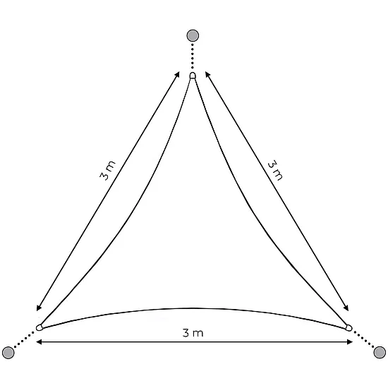 Brūngans, ūdensizturīgs saules tents 3×3×3 m MultiGarden