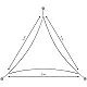 Brūngans, ūdensizturīgs saules tents 3×3×3 m MultiGarden