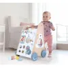 Koka ratiņi ar stumšanas rokturi ECOTOYS