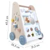 Koka ratiņi ar stumšanas rokturi ECOTOYS