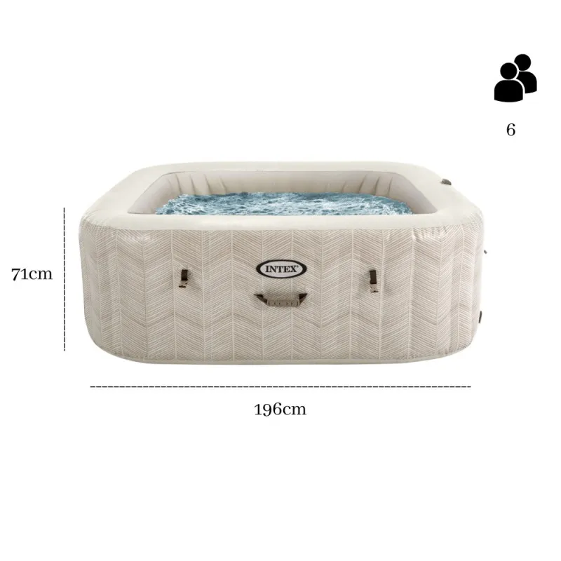 Piepūšamā burbuļvanna ar hidromasāžu 196 x 71 cm INTEX 28472