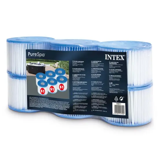 Filtrēšanas kasetes S1, 6 gab. komplekts Pure SPA INTEX 29011
