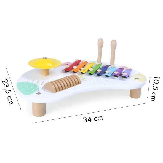 Galds ar mūzikas instrumentiem: cimboles +18 gadi Mūzikas instrumentai ECOTOYS