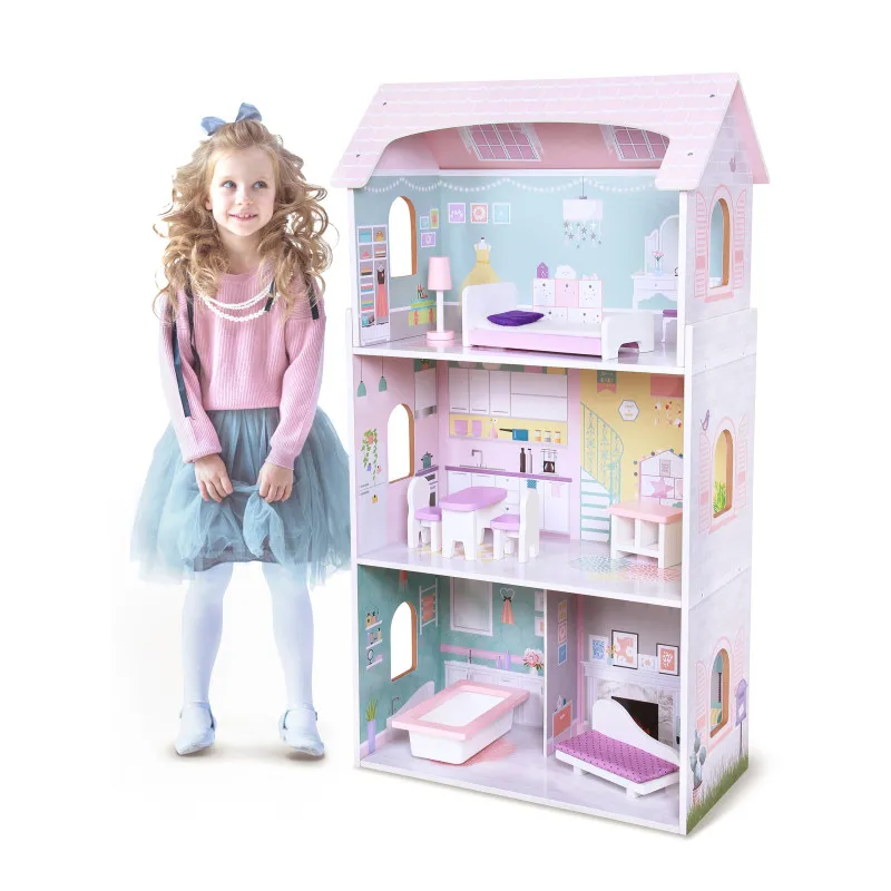 Koka leļļu māja Jagodowa Residence Leļļu un spēļu komplekti ECOTOYS