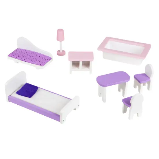Koka leļļu māja Jagodowa Residence Leļļu un spēļu komplekti ECOTOYS