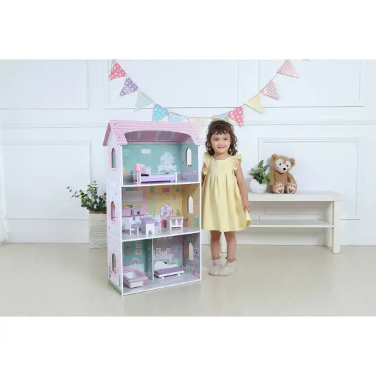Koka leļļu māja Jagodowa Residence Leļļu un spēļu komplekti ECOTOYS
