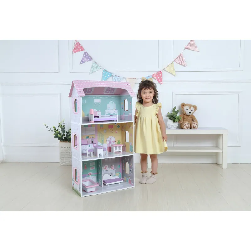 Koka leļļu māja Jagodowa Residence Leļļu un spēļu komplekti ECOTOYS