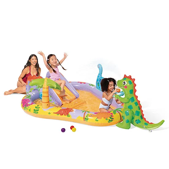 Piepūšamais bērnu baseins ar ūdens rotaļu laukumu 201 x 157 x 69 cm INTEX 56139