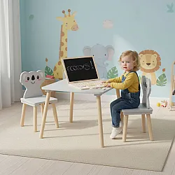 Bērnu mēbeļu komplekts: galds + 2 krēsli „Koala“