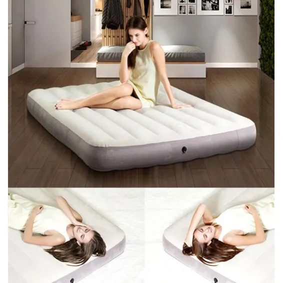 Velūra pūšamais matracis 203 x 152 cm INTEX 64103 Gaisa matrači INTEX