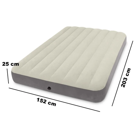 Velūra pūšamais matracis 203 x 152 cm INTEX 64103 Gaisa matrači INTEX