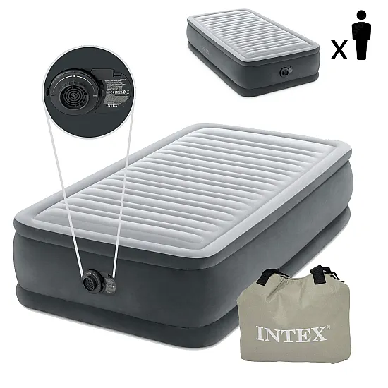 Vienvietīgs piepūšamais matracis 191 x 99 cm ar sūkni INTEX DELUXE 64412ND